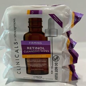 Clinicals by SpaScriptions Firming Retinol Cleansing Wipes.